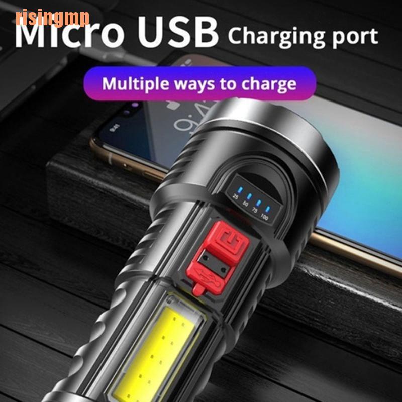 Đèn Pin Siêu Sáng Với Cổng Usb Họa Tiết Chữ Tiện Lợi