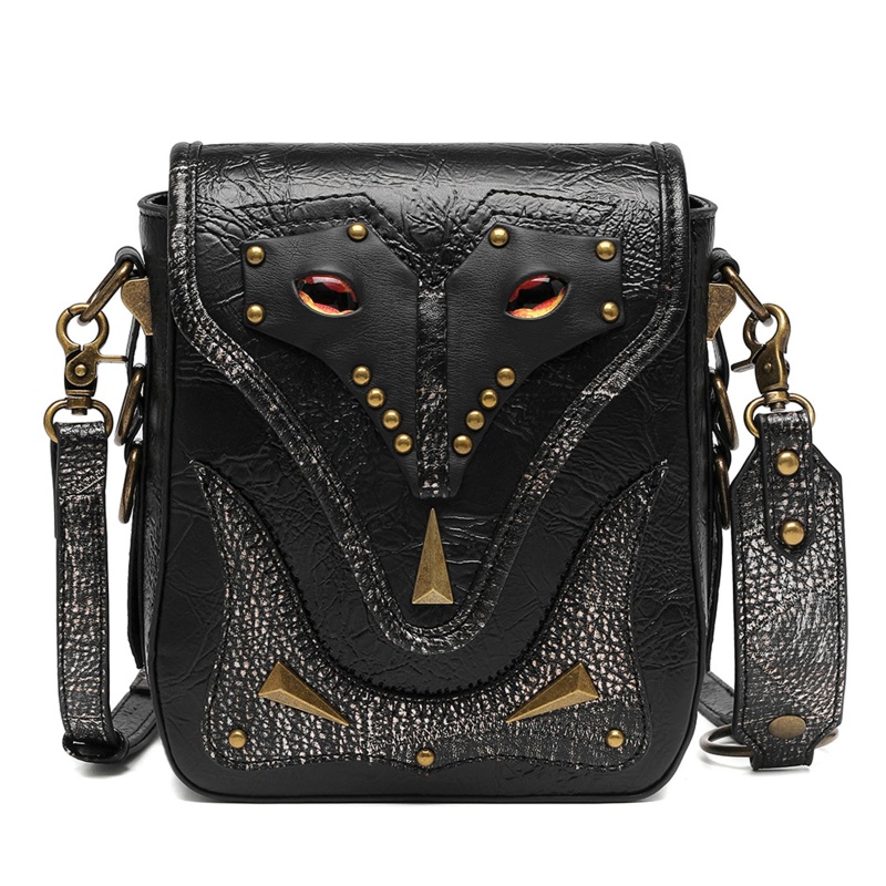 Túi Đeo Chéo Nhỏ Đựng Điện Thoại Phong Cách Gothic Cho Nữ