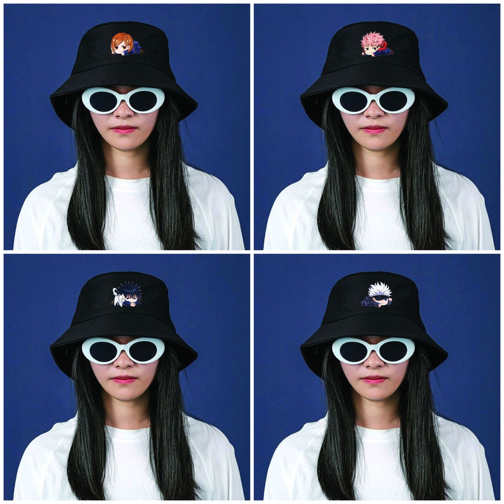 Mũ bucket in hình JUJUTSU KAISEN CHÚ THUẬT HỒI CHIẾN ver NẰM anime chibi xinh xắn