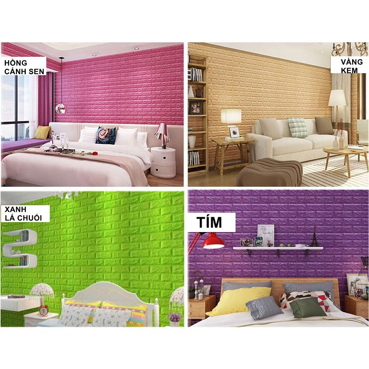Cuộn xốp dán tường, dài 2m9 rộng 50 cm mặt sau có sẵn keo, cách nhiệt chống cháy hiệu quả