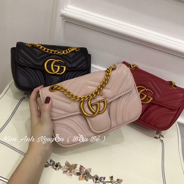  Túi chữ G trần ô size22