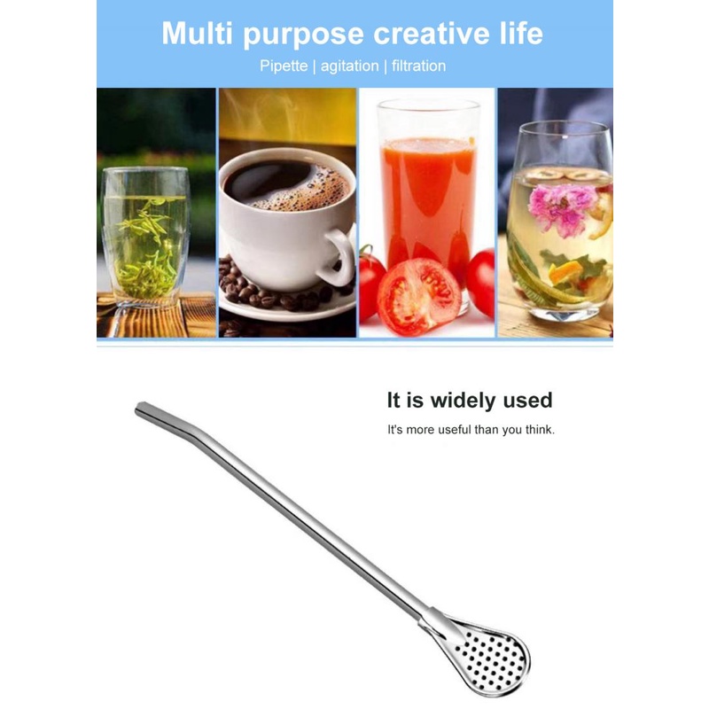 Ống Hút Lọc Trà Sữa Cà Phê Bằng Thép Không Gỉ 304 Cao Cấp