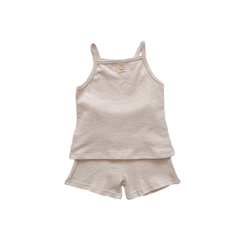 Bộ Áo Sát Nách + Quần Short Họa Tiết Hoạt Hình Cho Bé