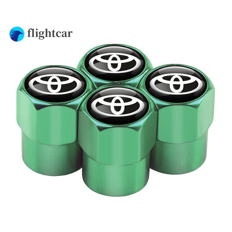 TOYOTA Set 4 Nắp Van Bánh Xe Hơi Bằng Nhôm Chuyên Dụng Cao Cấp