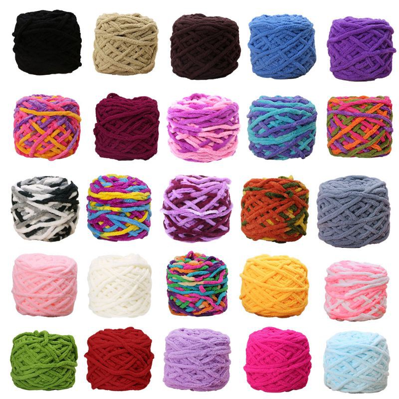 Cuộn len sợi to mềm 100g nhiều màu