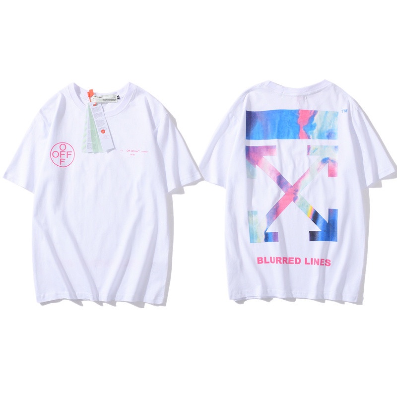 Áo Thun Tay Ngắn In Hoạ Tiết Off White Thời Trang Dành Cho Cặp Đôi