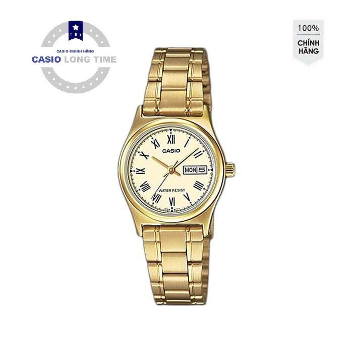 Đồng hồ nữ Casio LTP-V006G-9BUDF Chính hãng - Dây mạ vàng - Chống nước