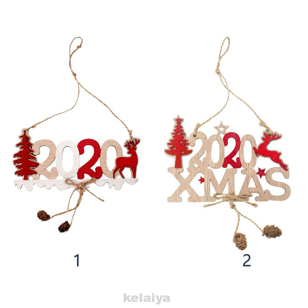 Christmas Decorations Gift Numeral Wooden Hanging Ornament