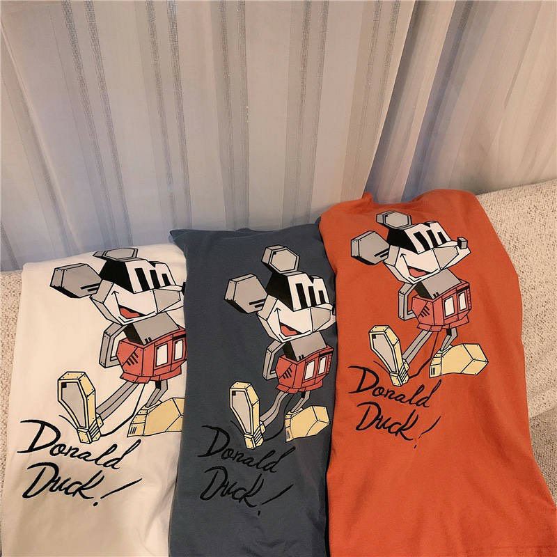 Áo thun tay lỡ Unisex DUCK mickey