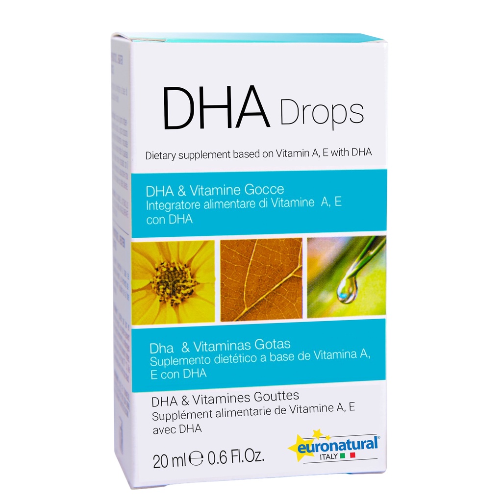 Thực phẩm giúp phát triển trí não cho trẻ - DHA Drops nguồn gốc từ vi tảo hữu cơ - nhập khẩu italy.