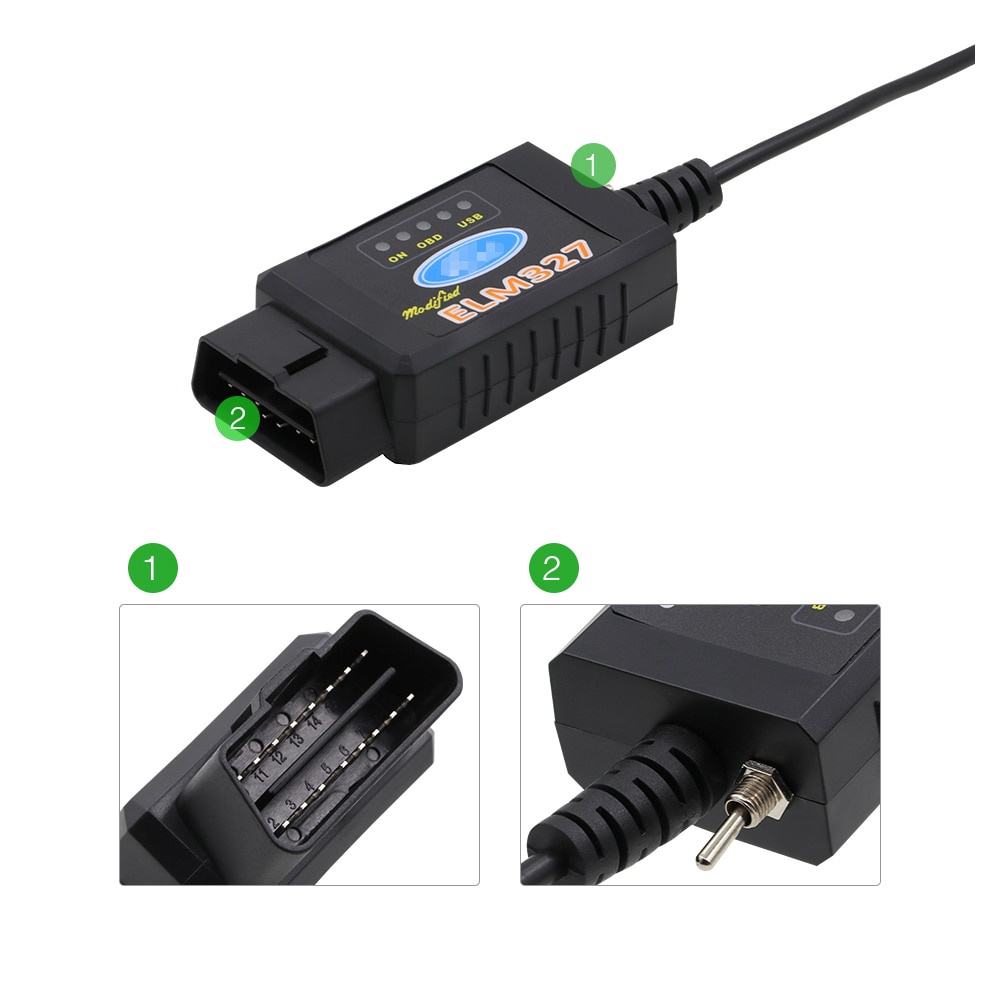 Chip Điện Tử elm327 usb v1.5 ftdi ft232rl + pic18f25k80 Cho ford hs can / ms can elm 327 bluetooth obd2