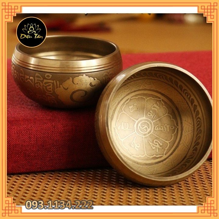 Chuông xoay Tây Tạng, chiếc bát biết hát - Singing Bowl chuông vàng sáng