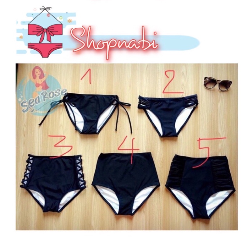 Quần bơi nữ cạp cao kín đáo- Quần bikini sexy đi biển sành điệu- shopnabi