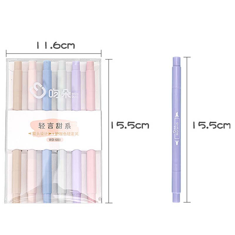 Bút Marker Dạ Quang 6 Màu Phong Cách Hàn Quốc