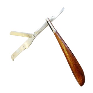 Dao cạo râu, tóc, mặt cán gỗ đa năng