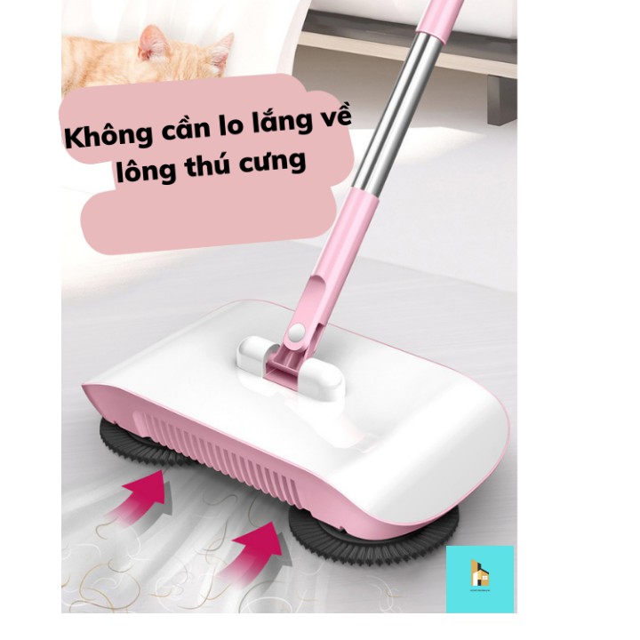 Chổi quét nhà [ SẴN HÀNG } tư động hút bụi thông minh xoay 360* dọn dẹp nhà cửa tiện lợi thiết kế hợp thời trang