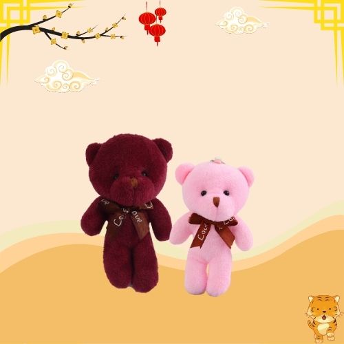 Gấu bông teddy mini dễ thương - Gấu bông teddy mini cao cấp kích cỡ 10 cm