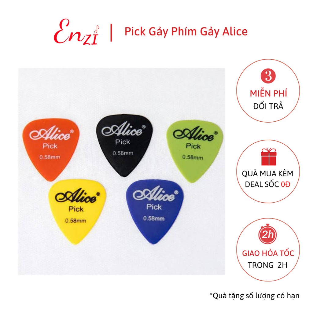 Pick gảy phím gảy đàn Alice độ dày 0,71mm chất lượng Enzi