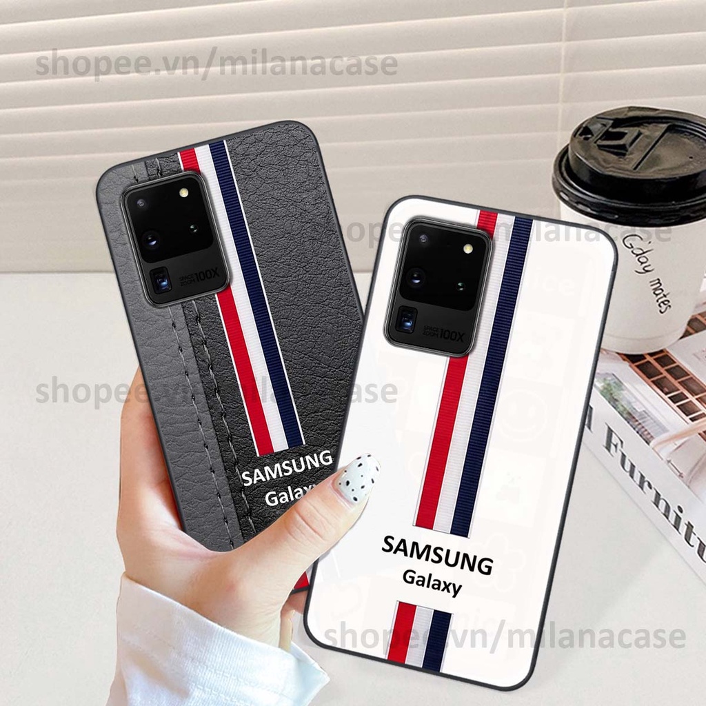 Ốp Samsung S20 Ultra in giả da phong cách thể thao, cá tính, thời trang
