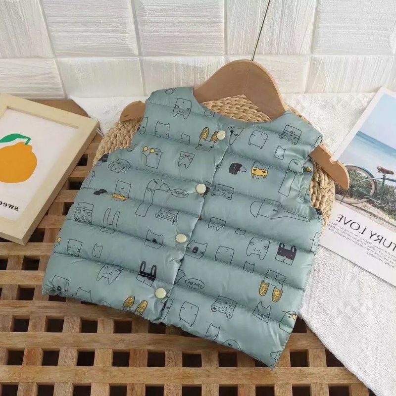 Áo phao gile Quảng Châu cho bé trai, bé gái 8-20kg