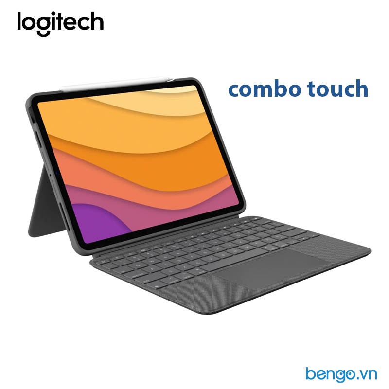 Bao Da Kèm Bàn Phím Logitech Combo Touch IPad Pro 12.9" M1 (Gen 5th) - Hàng Chính Hãng