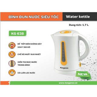 Ấm Siêu Tốc Kangaroo KG638 1.7L