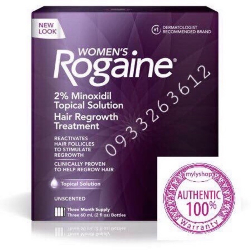 Thuốc mọc tóc nữ Rogaine 2% Minoxidil Topical Solution 60ml *3chai