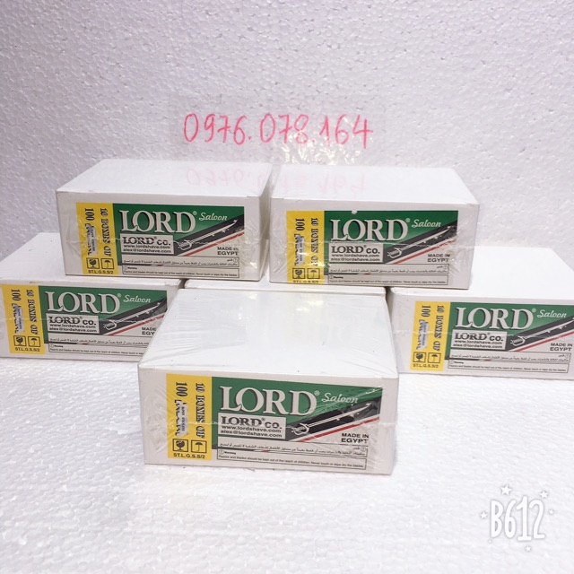 DAO CẠO RÂU LORD TÁCH SẴN NỬA LƯỠI - hộp 1000 chiếc