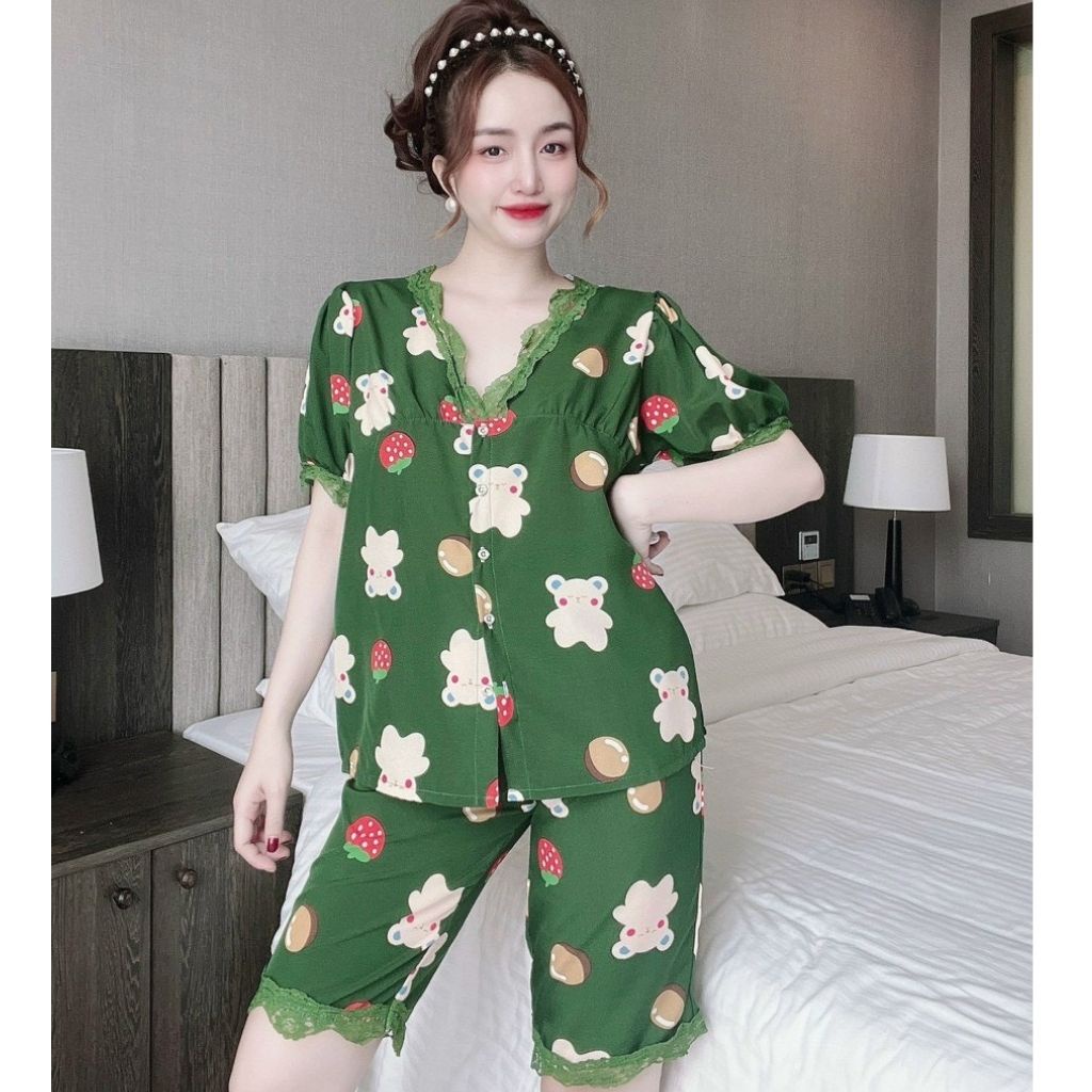 Đồ ngủ Pijama ❣️FREE SHIP❣️Đồ ngủ Nữ Dễ Thương Lụa Cao Cấp mềm mịn &lt; 63Kg