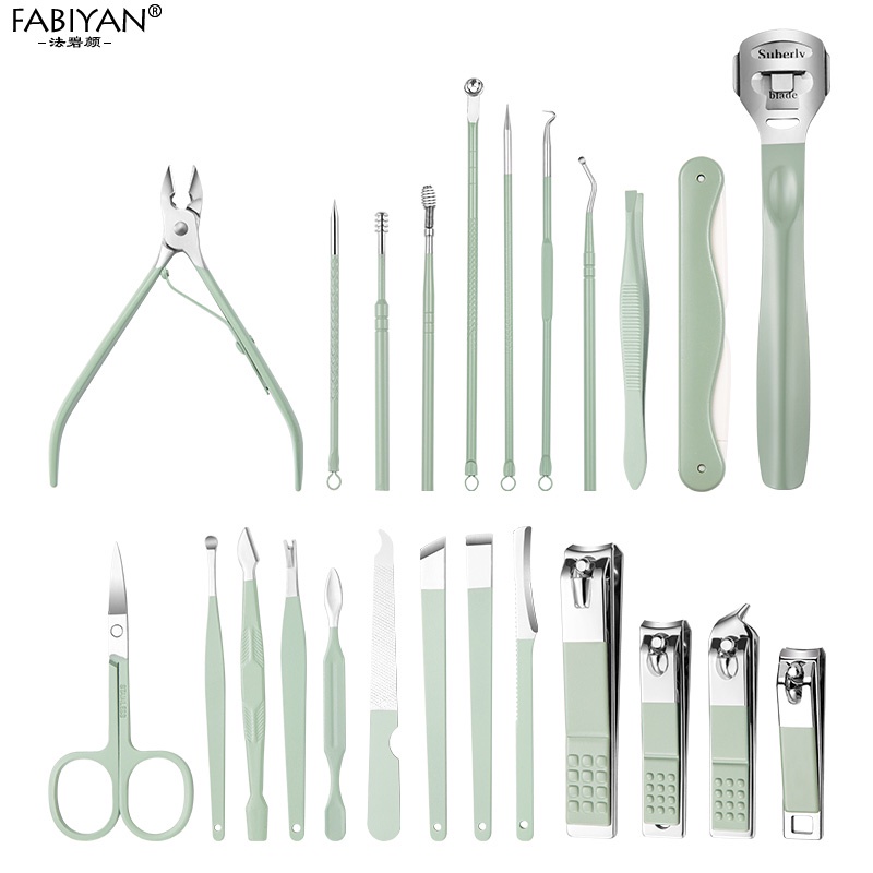 Bộ Căt Móng Tay Bằng Thép Không Gỉ Chăm Sóc Da Chết /Bộ Bấm Móng Tay Cao Cấp FABIYAN