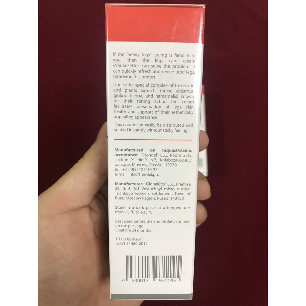 [SALE] [CAM KẾT 100% CHÍNH HÃNG] Kem giảm suy giãn tĩnh mạch VARIKOSETTE Nga 75ml khắc tinh suy giãn tĩnh mạch | BigBuy360 - bigbuy360.vn