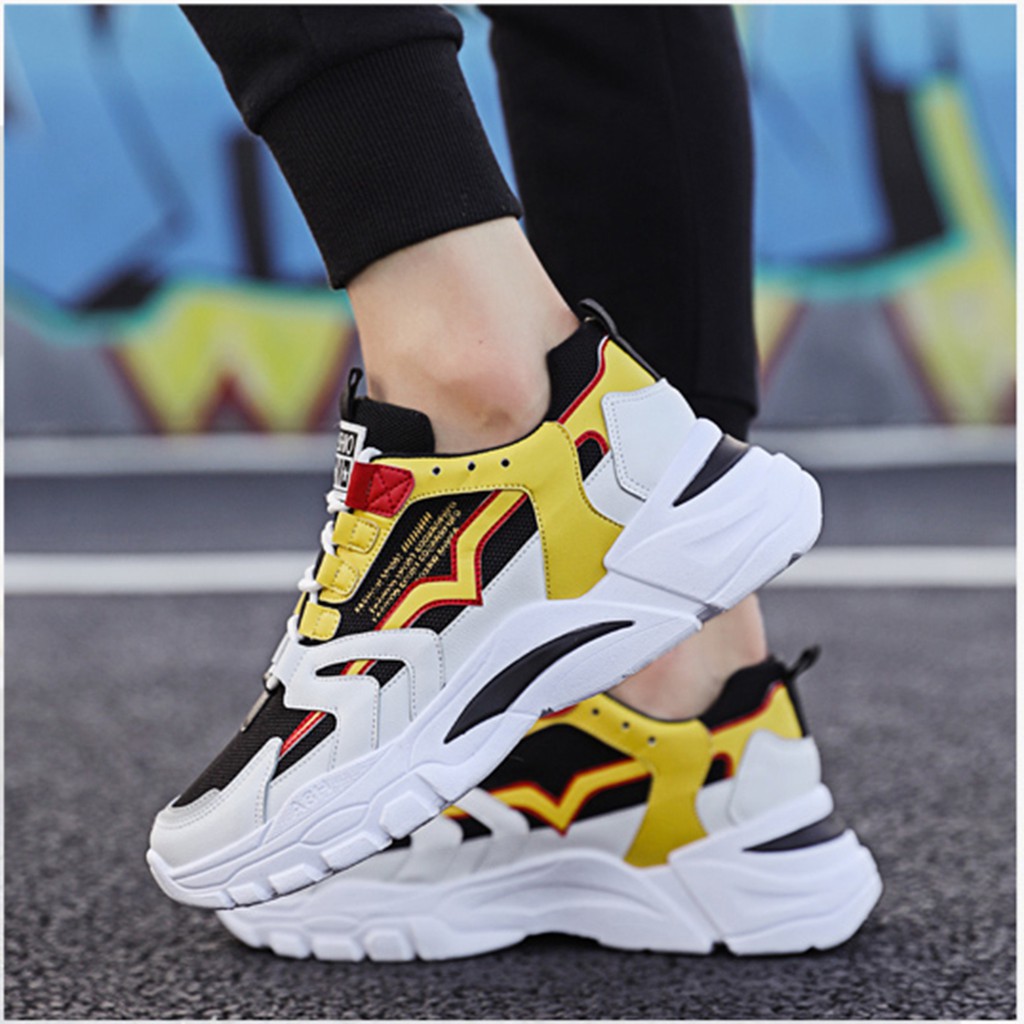 Giày sneaker nam, GIày thể thao nam, GIày sneaker xu hướng thời trang 2019 mã 8801 vàng. Giá tận xưởng.