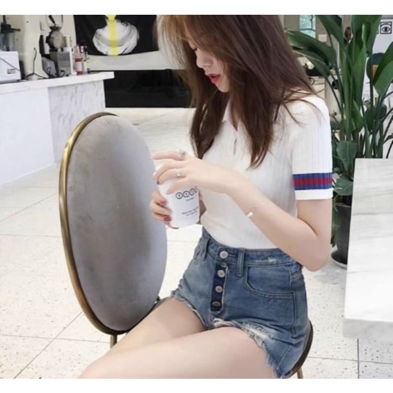 ÁO LEN CỔ ĐỨC VIỀN TAY CỔ 3 MÀU NỮ RẺ ĐẸP