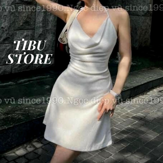 Đầm Body Nữ Hở Lưng Sexy TIBU, Váy dự tiệc sang chảnh chất thun gân cao cấp