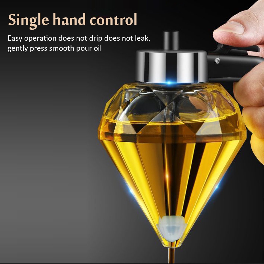 Bình Thủy Tinh Đựng Dầu Olive / Dầu Ô Liu Kèm Giá Đỡ Tiện Dụng Cho Nhà Bếp