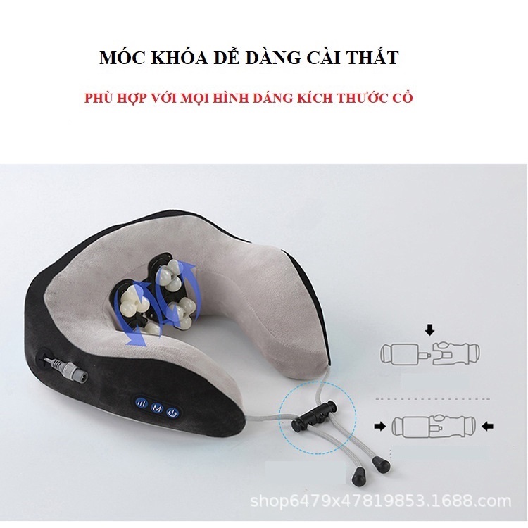 Máy Mát Xa Cổ Vai Gáy Hồng Ngoại J97 Cap Cấp Giúp Thư Giãn Loại Bỏ Các Tình Trạng Đau Đầu, Hoa Mắt, Chóng Mặt