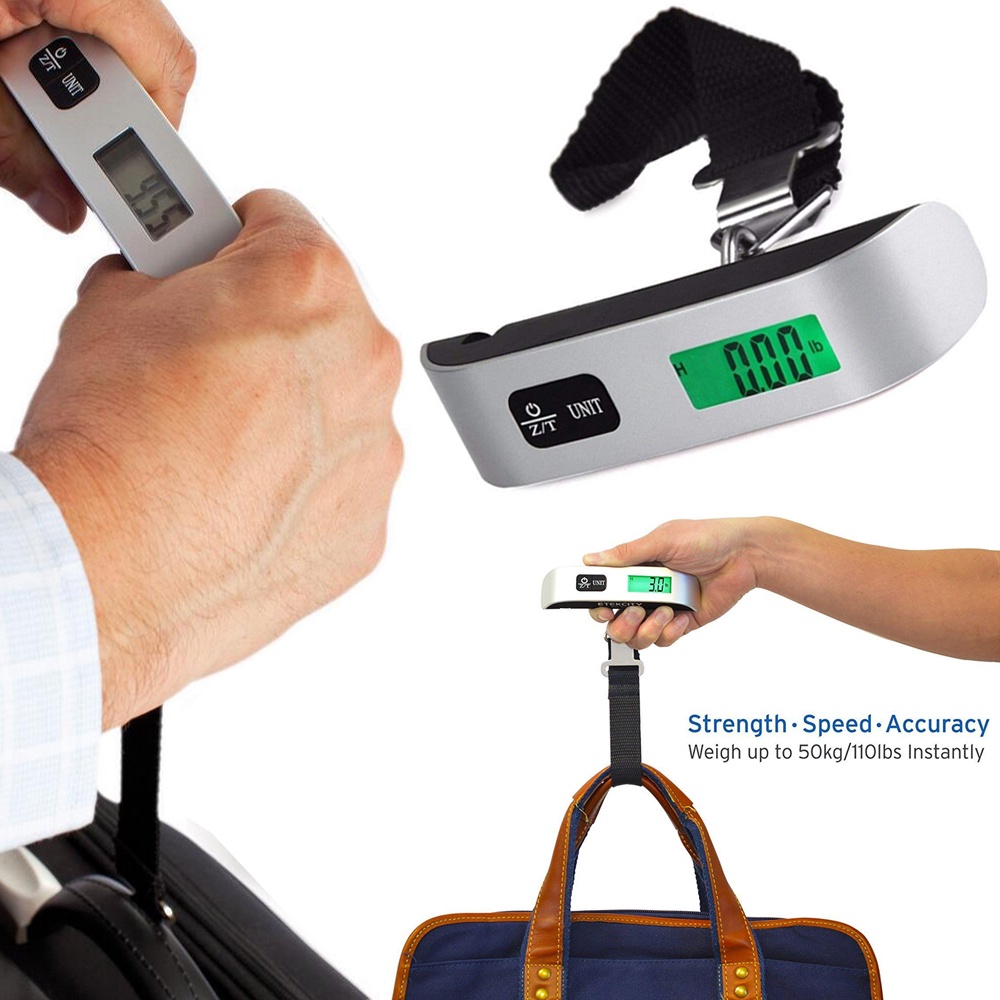 50kg/110lb Hook Belt Scale LCD Digital Electronic Scale For Travel Suitcase Luggage Hanging Scales Weighing Hand Held
