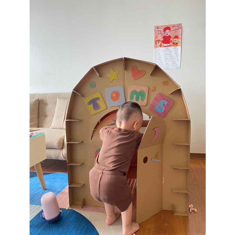 NHÀ BÌA, GIẤY LẮP GHÉP BÌA CARTON - MÓN QUÀ XÂY DỰNG TUỔI THƠ CHO BÉ YÊU