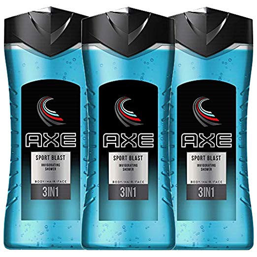 GEL TẮM, GỘI, RỬA MẶT 3 IN 1 CHO NAM - AXE SPORT BLAST