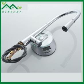 Vòi rửa bát nóng lạnh dây rút cao cấp KAGOL K36, đồng mạ crom sáng bóng⚡ Bảo Hành 5 năm⚡