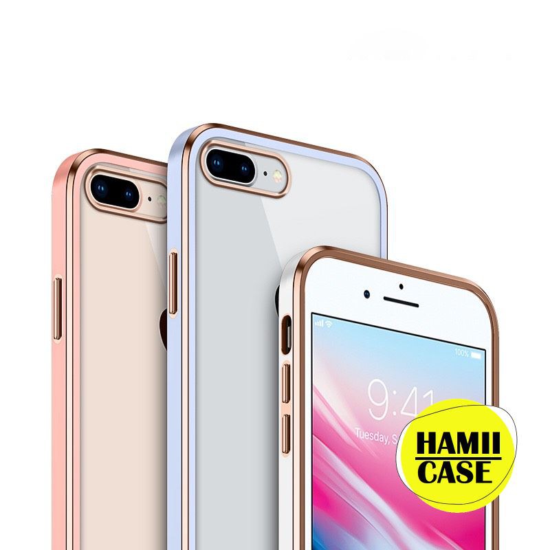 Ốp lưng iphone - Ốp iphone lưng trong viền mạ vàng có 5 màu lựa chọn cho iPhone 12 11 Pro Max Mini