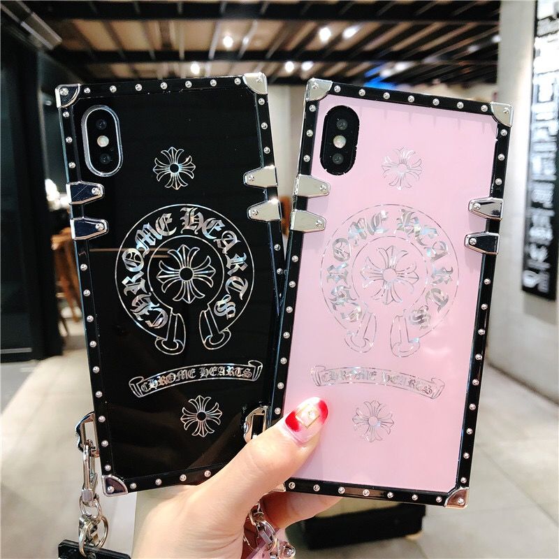 Ốp Điện Thoại Vuông Có Gương Và Dây Đeo Thời Trang Cho Xiaomi Mi 10T Pro Redmi Note 9 Pro Note 9s Note 8 Pro Redmi 9A 9C Mi 10T Lite