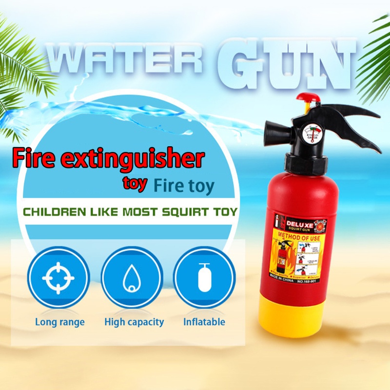 WMMB Kids Swimming Toy Water Pool Supplies Press Spray Toy Extinguisher Shape Swimming Pool Water Fighting Active Toys