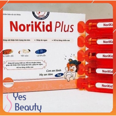 NORIKID PLUS – Giải Pháp Hỗ Trợ Cải Thiện Biếng Ăn, Táo Bón, Tăng Sức Đề Kháng ở Trẻ 06 Tháng – 12 Tuổi (Hộp 20 Ống)