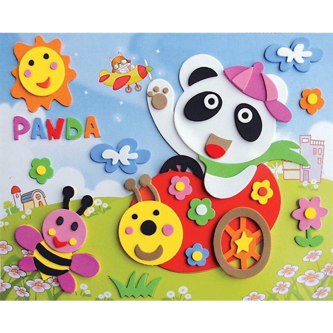 10 tranh dán xốp A4 (10 tranh khác nhau)