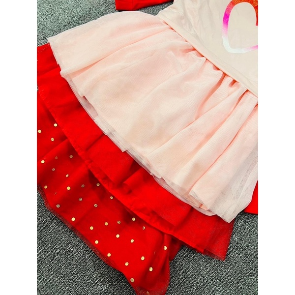 Váy công chúa bé gái diện noel tết cực xinh sz 4Y-12Y satsunkid