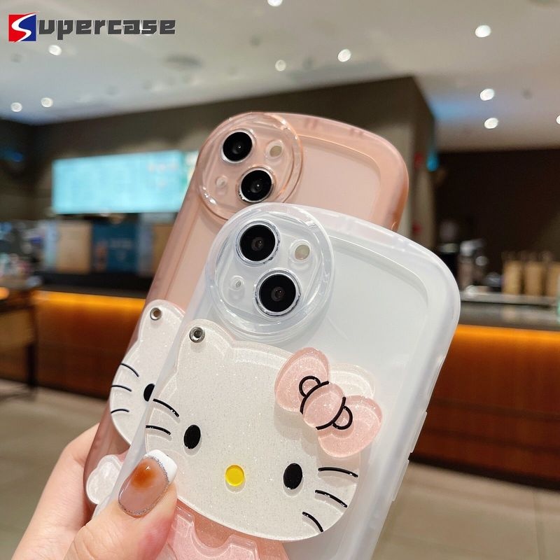 Ốp Điện Thoại TPU Mềm Có Gương Hello Kitty Cho iPhone 12 11 Pro Xs Max 12 Mini 11 Pro