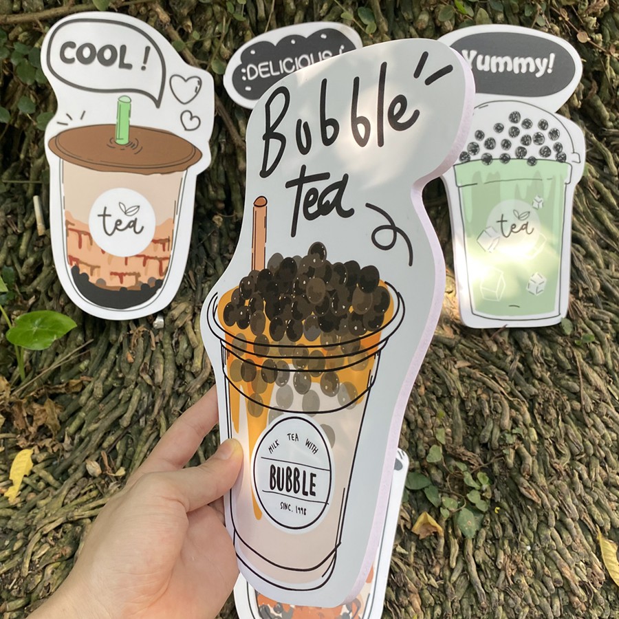 BỘ TRANH 3D Trà sữa trang trí quán - Set 5 tranh | BigBuy360 - bigbuy360.vn