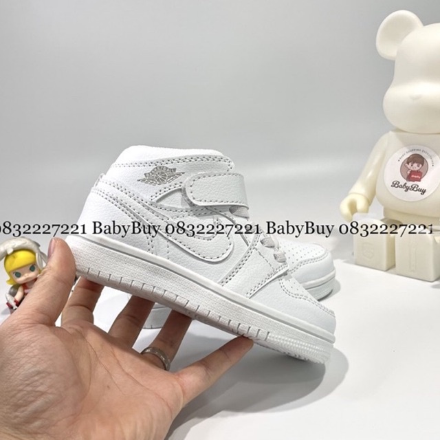 GIÀY BÉ TRAI , GIÀY SNEAKER CHO BÉ ,GIÀY JD TRẺ EM TRẮNG CUT