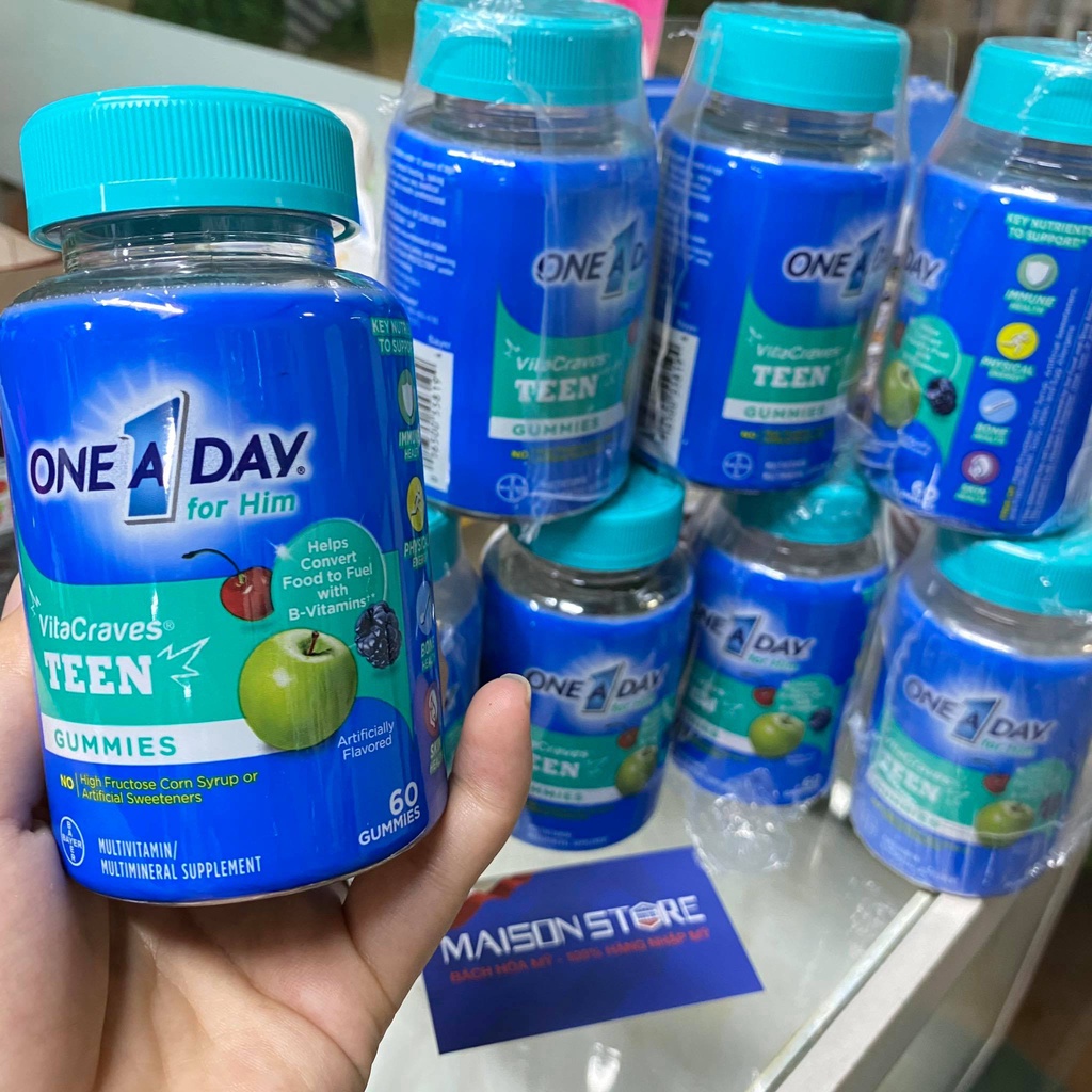 KẸO NHAI VITAMIN TỔNG HỢP CHO BÉ TEEN ONE A DAY TỪ 12-17 TUỔI  - Hàng Nhập USA Chính Hãng